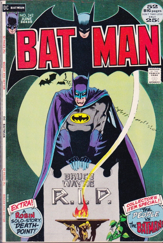Batman 242 R.I.P. Cover Ra's Al Ghul - DC Comic - Bronze Age