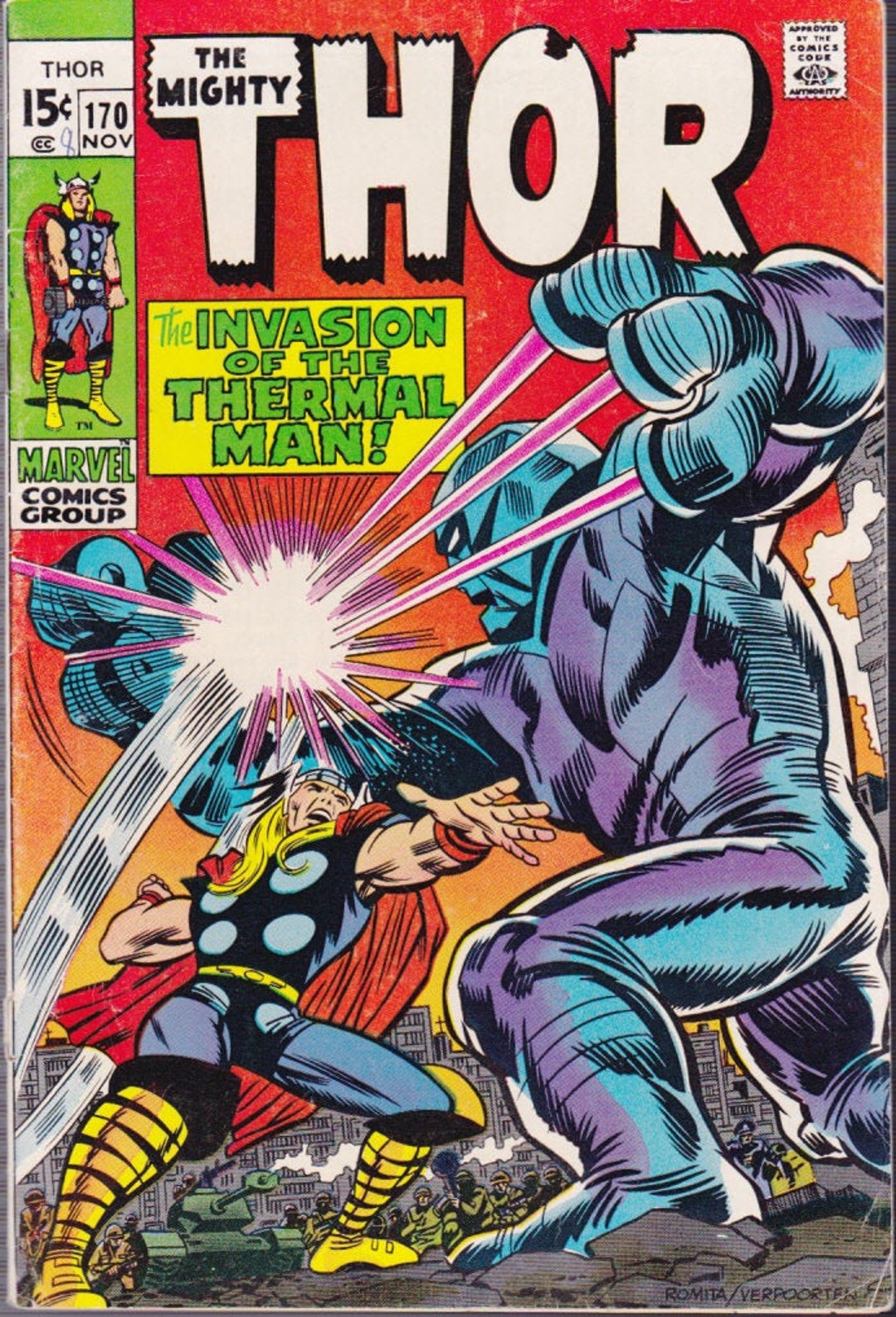 Thor 170 - Marvel Silver Age Comic - Jack Kirby - Etsy