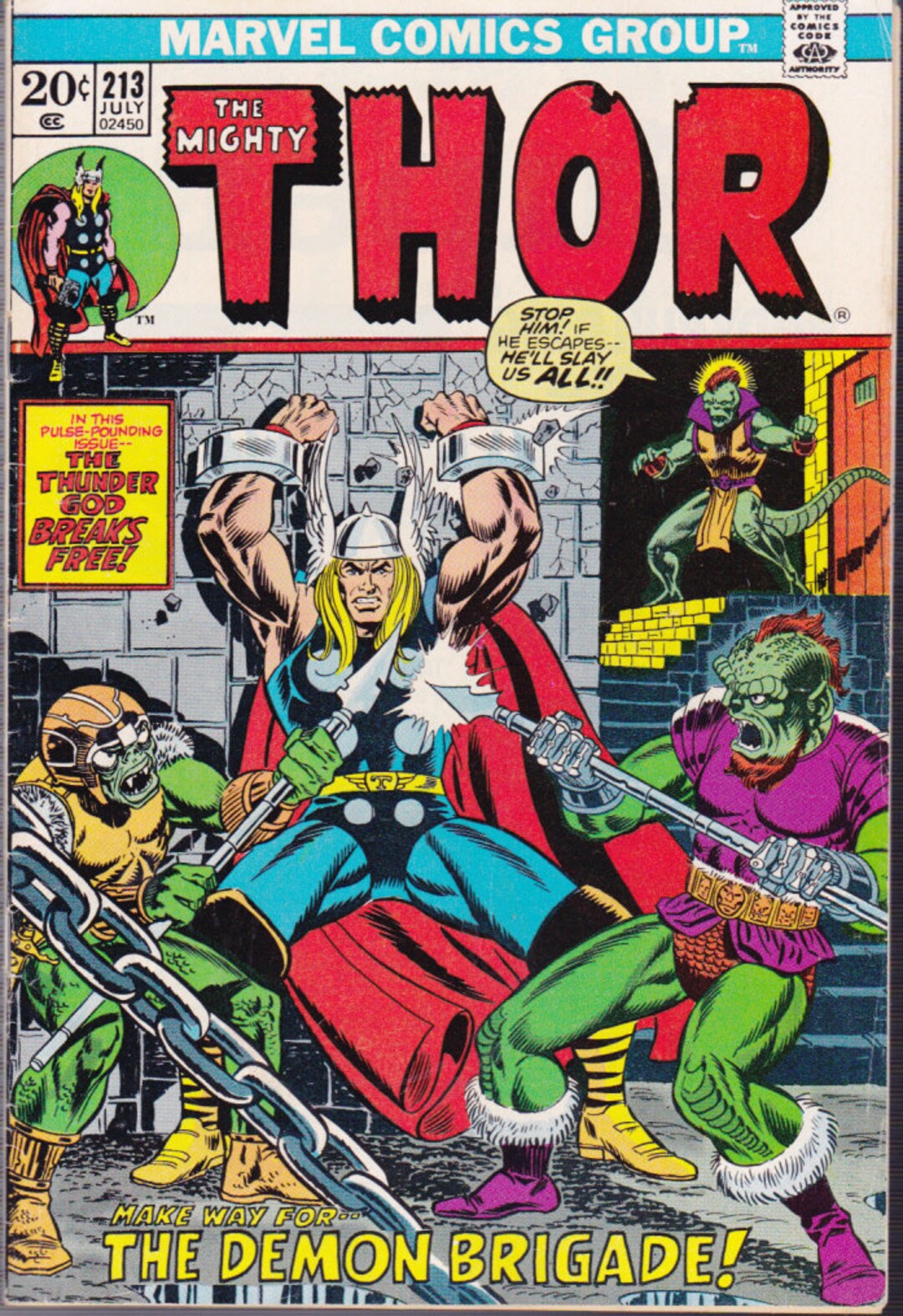 Thor 213 - Marvel Bronze Age Comic - John Buscema - Demon Brigade