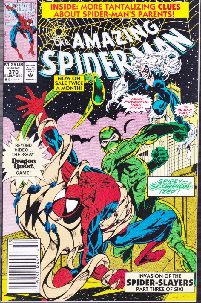 Amazing Spider-man 370 Marvel Copper Age Comic Scorpion - Etsy