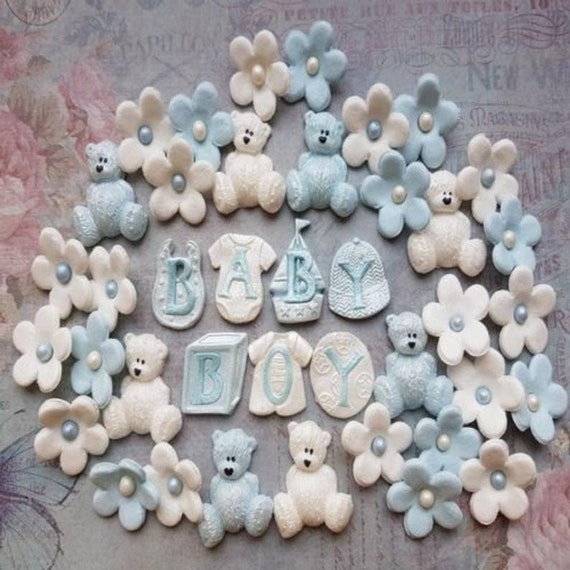 Edible Sugar Decorations Baby Shower Christening Nursery Cake Etsy