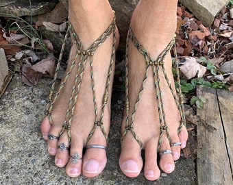 Chux Barefoot Sandals | Men's | Foot Jewelry | Sole less Sandals | Beach wear | One Pair