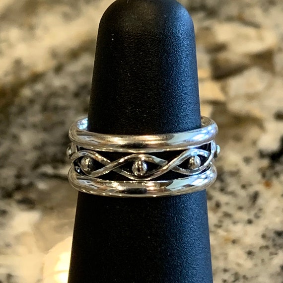 Sterling Silver .925 Mens 2mm Waves and Dots Fitted Toe Ring Etsy