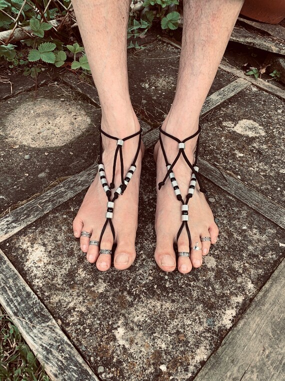 Chux Classic Barefoot Sandals for Men black Paracord - Etsy