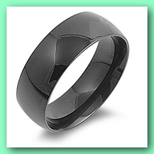 Big Toe Ring 8mm Stainless Steel  |Sizes 13 | 14 | 15 | 16 | Black | Statement ring | Men's |Womens - Foot Jewelry|