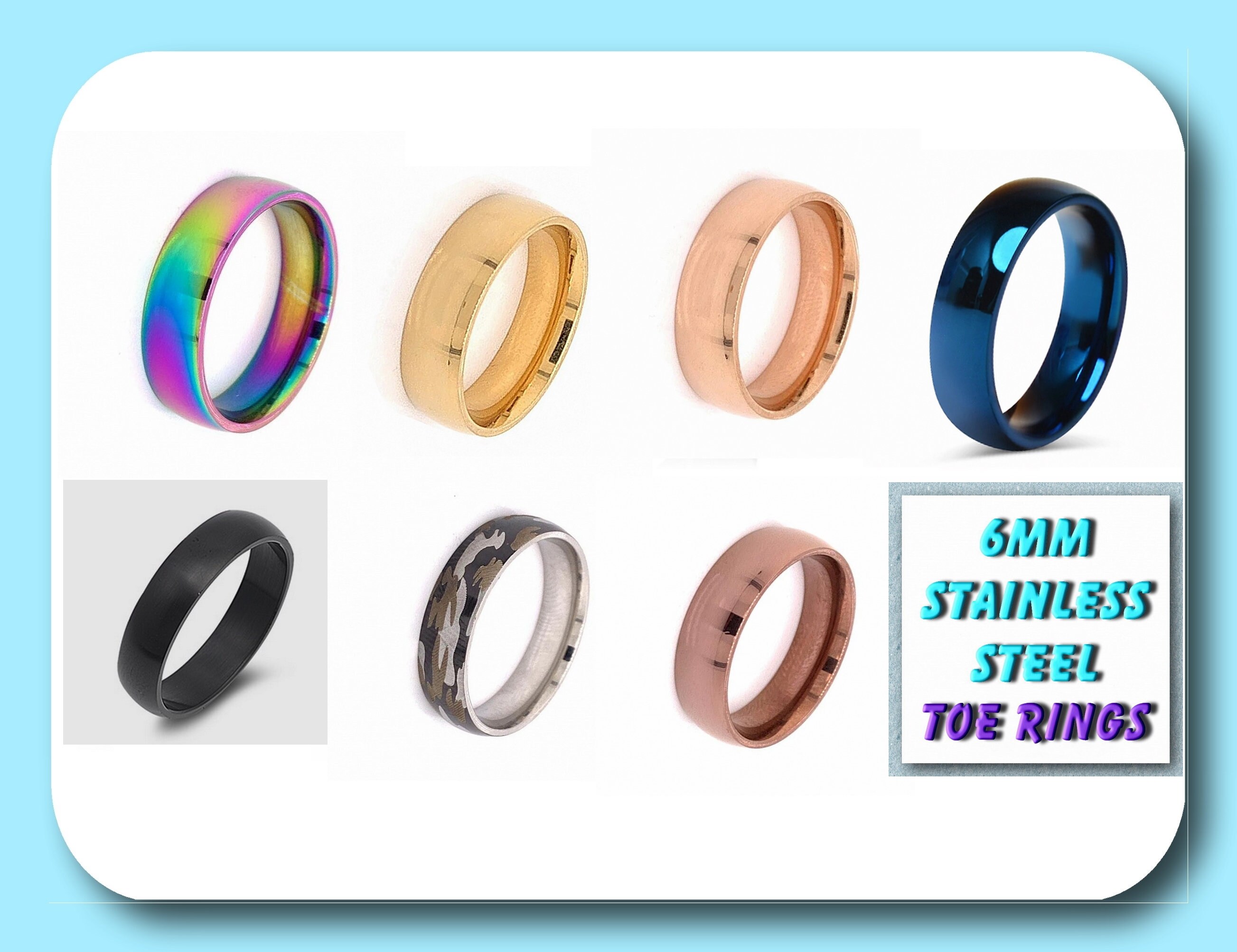 Surgical steel toe rings sale