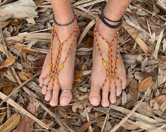 Chux Barefoot Sandals | Men's | Foot Jewelry | Sole less Sandals | Beach wear | One Pair