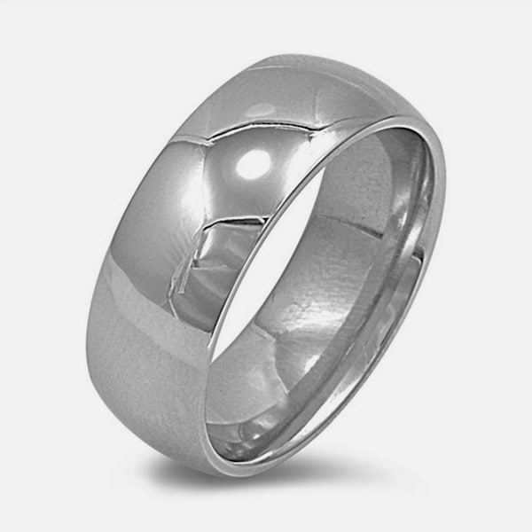 Stainless Steel 8mm Fitted Toe Ring | Men's | Women's | Boho | Tropical Silver