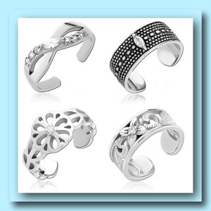 Stainless Steel Toe Ring| Adjustable |Men’s | Women’s | Cubic Zirconia | Cool | Foot Jewelry | Tropical Wear