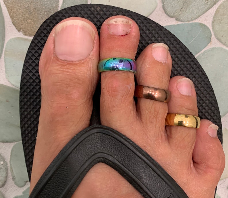Anillo del dedo del pie / Acero inoxidable de 6 mm / Anillo de declaración / Hombres / Joyería para pies / Ropa de playa / Tropical imagen 1