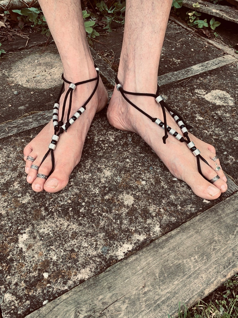 Chux Classic Barefoot Sandals for Men black Paracord Etsy