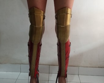 Custom Wonder inspired Leg Greave / Leg Armor for Woman