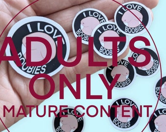 I love boobies stickers adult mature funny laptop decal vinyl mature