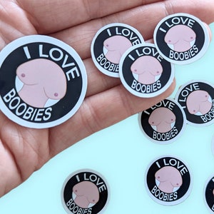 I love boobies stickers adult mature funny laptop decal vinyl mature