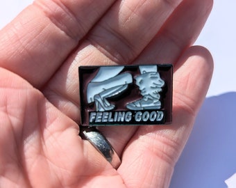 Feeling good rude adult pin brooch