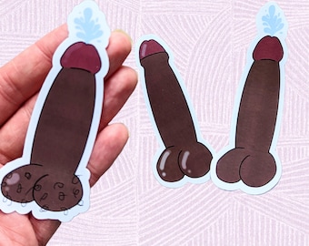 Adult stickers black cock decal laptop planner funny mature