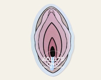 Wet Vulva vinyl sticker laptop decal adult mature