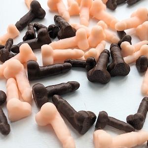 Tiny bag dicks mixed realistic miniature peens 3D printed mini mature adult rude hen party funny