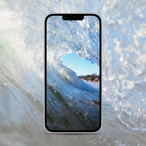 Ocean phone wallpaper , Wave Background , Sfondo estetico per iphone , Ocean wallpaper , Download digitale