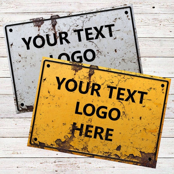 Rusted Metal Sign Etsy