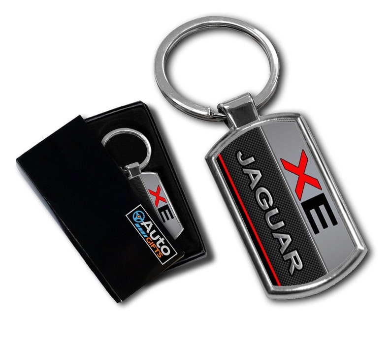 Jaguar XE car keyring key ring chain fob chrome metal new