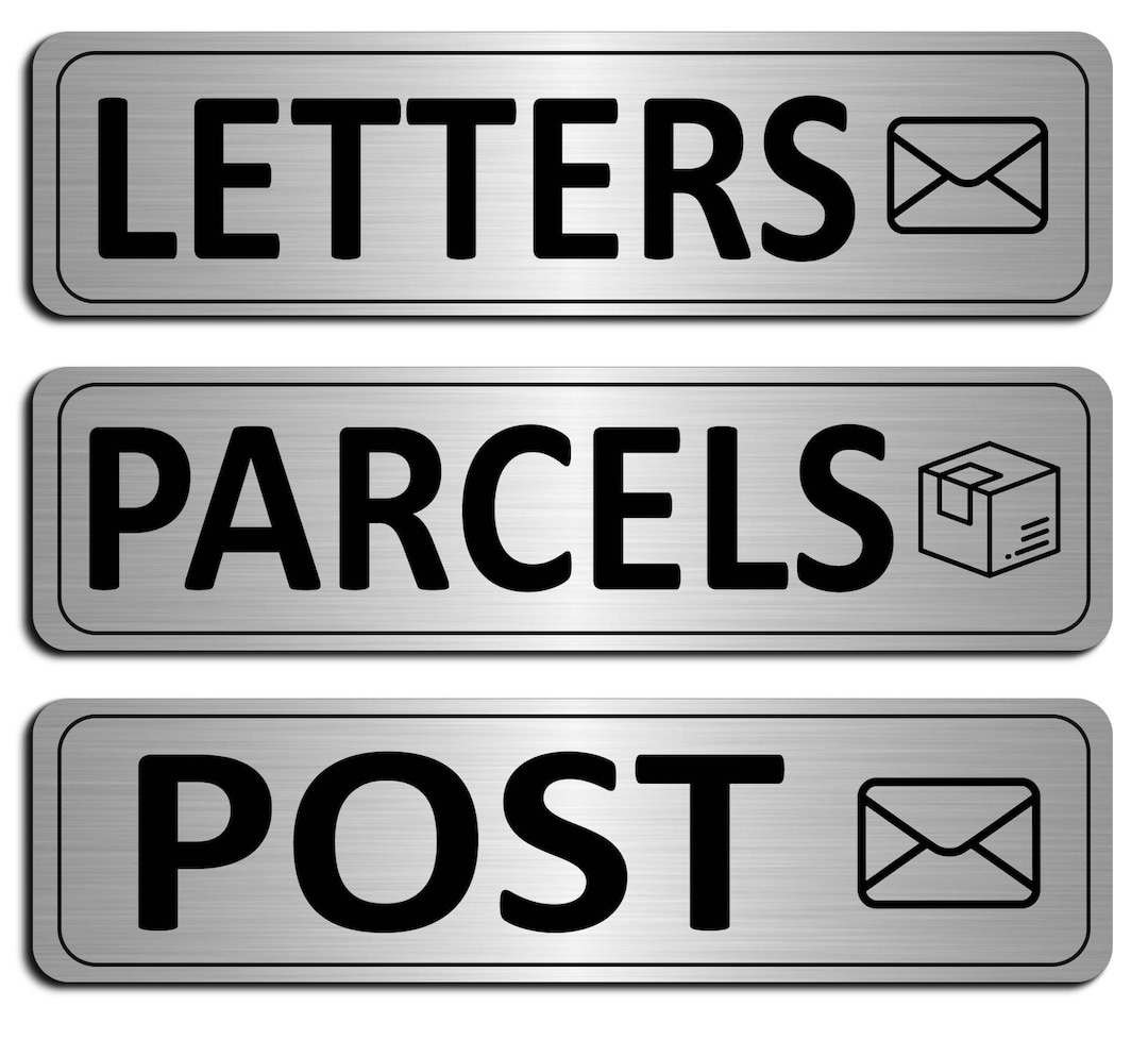 Postsage Signs For Letters Post Mailbox Letters Parcels Sign Plaque Mail Box Metal Aluminium ...