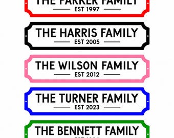 Personalised Family Name Metal Sign Plaque Street Door Wall Railway Family Gift