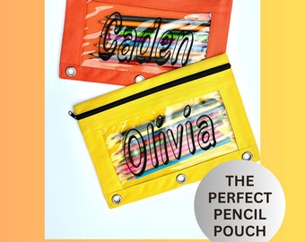 Personalized Pencil Pouch, Custom Pencil Pouch, Cute Pencil Pouches, Pencil Pouch, Aesthetic School Supplies, Back To School Supplies