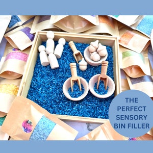 Sensory Bin Filler, Sensory Bin, Wooden Sensory Toys, Rainbow Colored Rice, Hand Dyed Rice, Sensory Tray, Sensory Table Filler, Colored Rice