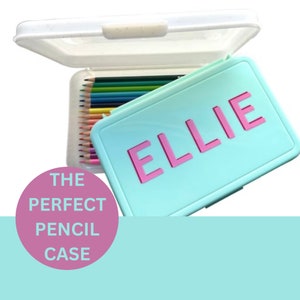 Personalized Pencil Case, Back To School Supplies, Plastic Storage Box, Crayon Box, Pencil Case, Aesthetic School Supplies, Cute Pencil Case