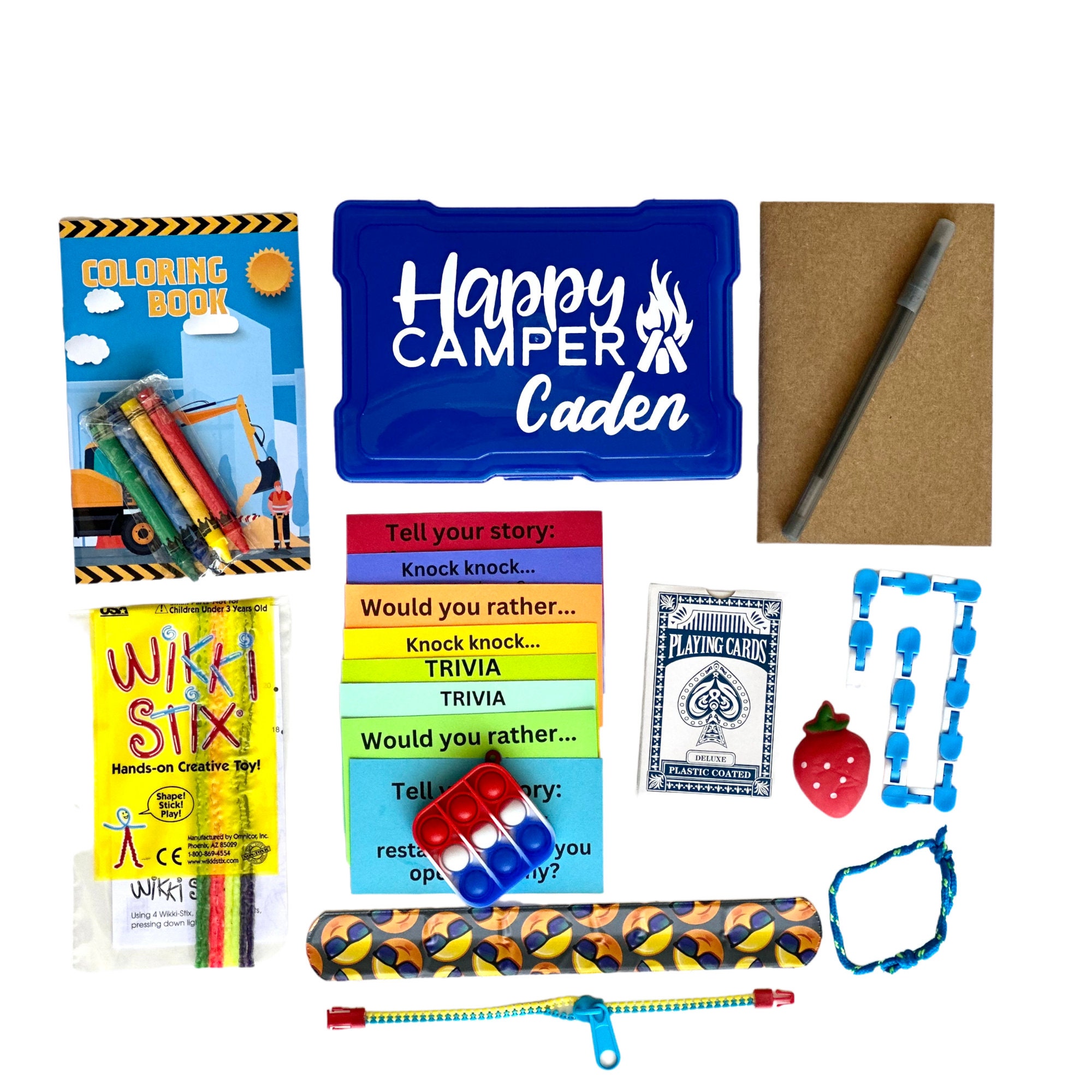 Mini Summer Camp Care Package for Tweens, Teens, Kids & Counselors  Sleep-away Overnight Camper Fun Gifts Kids Busy Box Fidgets 23WE 