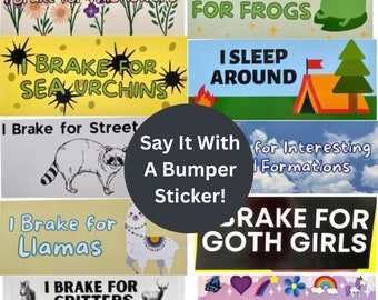 Bumper Sticker, Meme Bumper Sticker, Funny Bumper Sticker, Cute Bumper Sticker