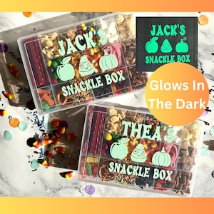 Fall Box, Halloween Box, Personalized Snack Box, SnackleBox, Snackle Box, Lunch Box, Bento Box, Kids Snack Container, Travel Box, Tackle Box
