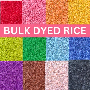 Sensory Bin Filler, Rainbow Colored Rice, Hand Dyed Rice, Sensory Table Filler, Colored Rice, Sensory Toys, Kids Toys, Educational