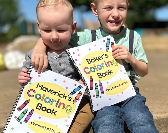 Personalized Kids Book, Name Crayons, Personalized Coloring Book, Custom Kids Book, Crayon Name,  Personalized Kids Gift, Free Shipping