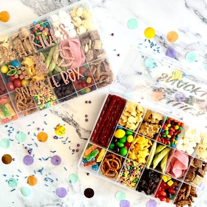 Personalized Snack Box, SnackleBox, Snackle Box, Lunch Box, Bento Box, Kids Snack Container, On The Go, Travel Box, Tackle Box, Charcuterie