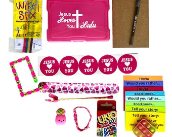 Mini Christian Summer Camp, Care Package, Busy Box For Kids, For Teens, For Tweens, Travel Activites, Fidgets, Personalized Gifts