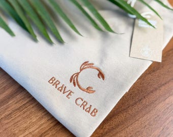 カスタム刺繍ロゴテキストTシャツビジネスカスタムブランディング