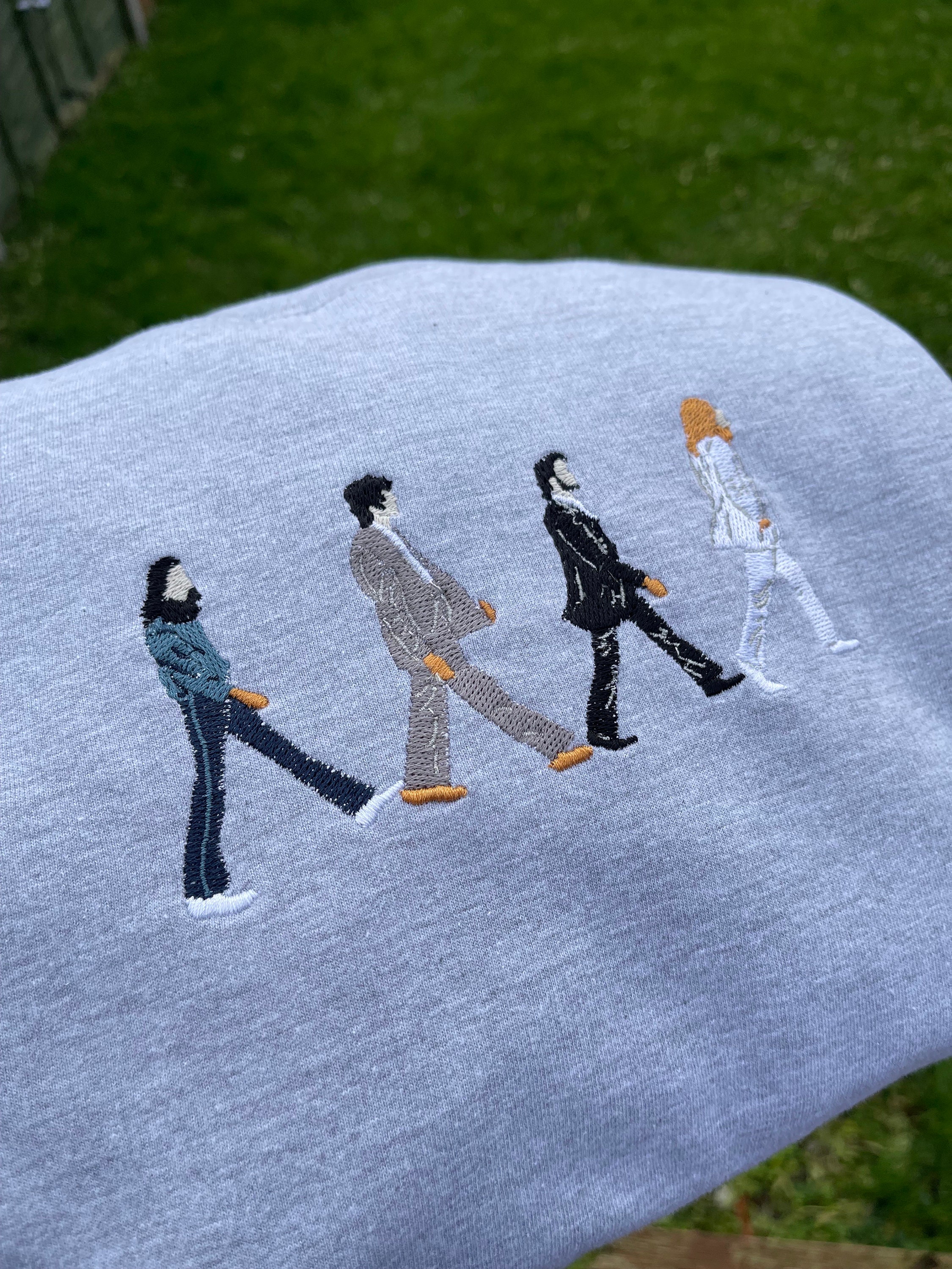 The Beatles Abbey Road Embroidery Unisex Sweatshirt Abbey Road Sweatshirt,  Crewneck Sweatshirt, Embroidered Sweatshirt. Valentines Day - Etsy