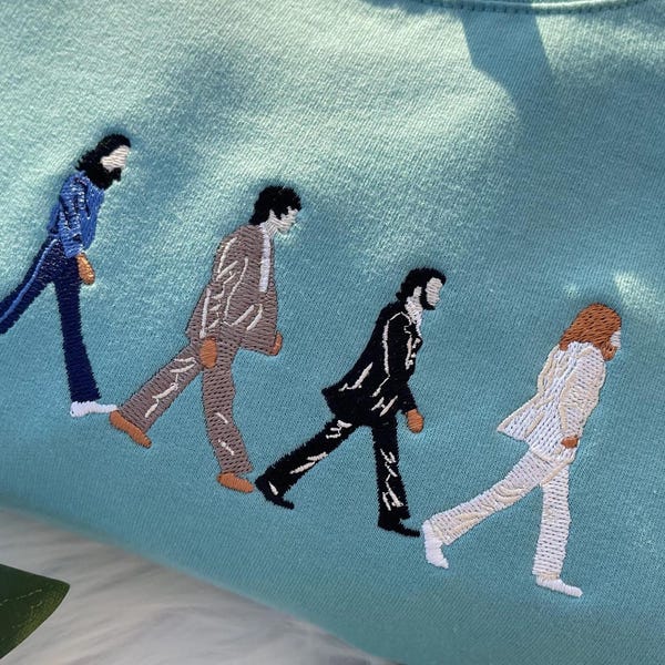 The Beatles Abbey Road Embroidery Sweatshirt Hoodie for Music Fans