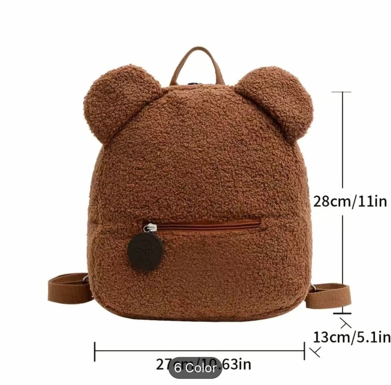 Personalized Embroidery Teddy Bear Backpack, Back to school accessories, Lightweight Children Bag, Plush, Cute bear for kids