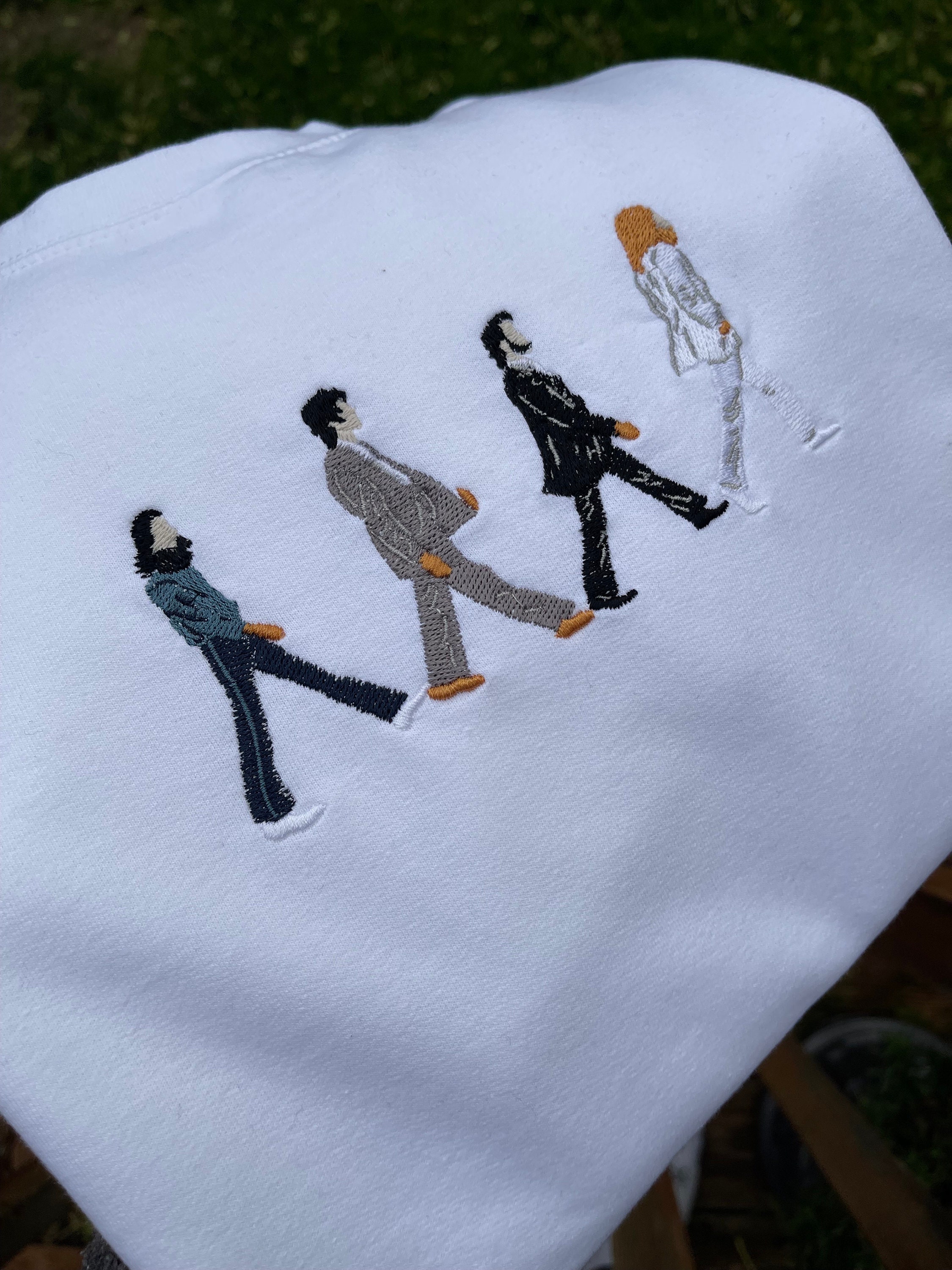 The Beatles Abbey Road Embroidery Unisex Sweatshirt Abbey Road Sweatshirt Crewneck Sweatshirt Embroidered Sweatshirt. Valentines Day Etsy Australia