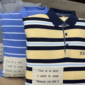 Polo shirt memory pillow tutorial top