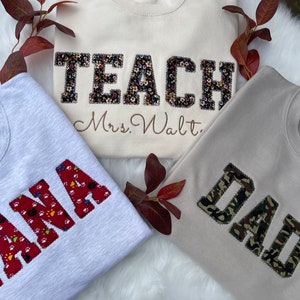 Personalized Nana Sweatshirt Gift | Personalized Embroidered Sweatshirt |Birthday Gift | Christmas Gift | Applique sweatshirt