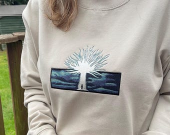 Anime Embroidered Sweatshirt, Manga Embroidery Sweater, Unisex Anime Shirt, Japanese Embroidery, Japanese Cartoon Embroidered Gift for him