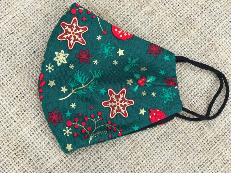 Christmas Face Masks UK.Made with a nose wire and filter Etsy