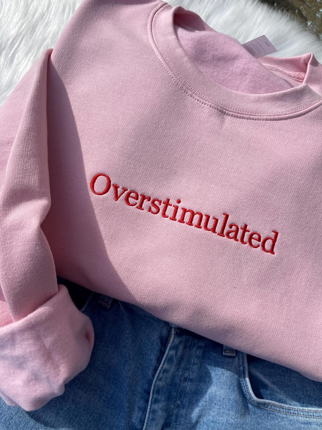 Embroidered Overstimulated Sweatshirt,funny Overstimulated Sweatshirt,depressed, Anxiety Sweatshirt, Mental Health Sweatshirt,mental Health - Etsy UK