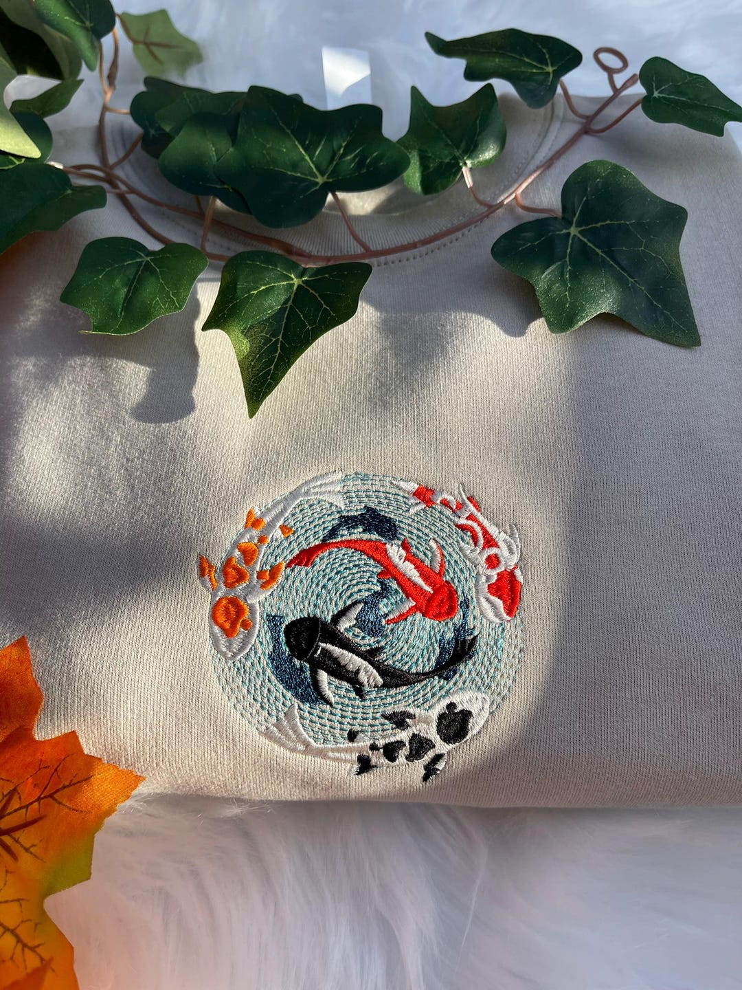 Pattern Print Koi Fish Women's Sweatshirt