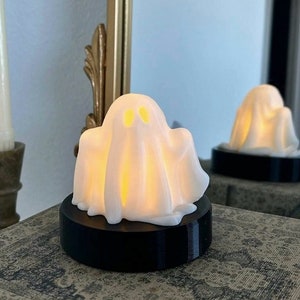 Tea Light Ghost Tiered Tray Halloween Decor