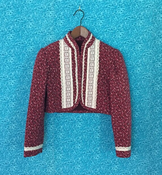 70s Quilted Bolero Jacket XXS